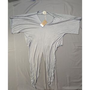 Stay Wild Moon Child Womens Gray Stone Tie Front Kimono Paige Top Tshirt One Sz